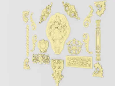 Ornamental Kitbash 3D print model