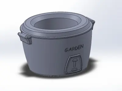 rice cooker pattern vase 3D print model