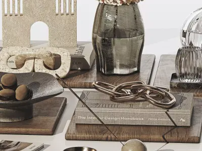 Decorative Set 039 Low-poly 3D model