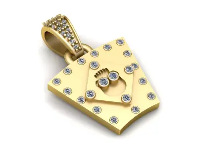 GOLD FACES PENDANT  3D print model