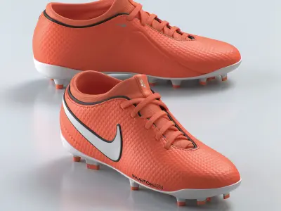 Orange Football Boots 3D model