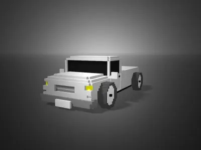 Pickup Voxel Low-poly 3D model