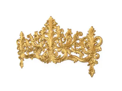 Classic Carved Bed 3D model 17 3D model