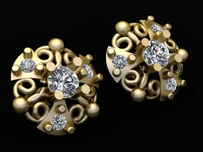 PRECIOUS STYLISH EARRING 3D PRINTABLE MODEL 3D print model