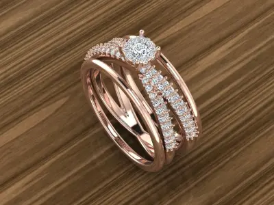 Diamond Jewelry Ring 3D print model