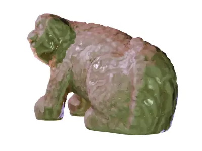 Haetae Guardian Statue - Low Poly Retopology PBR Ready Low-poly 3D model