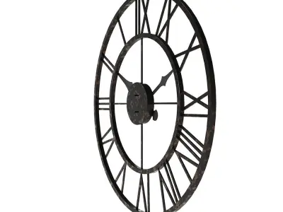 Distressed Indoor Outdoor Clock - Large 3D model