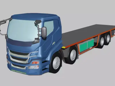 Cargo Truck Low-poly 3D model Low-poly