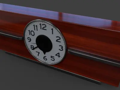 Art Deco Clock V02 - High Poly 3D model