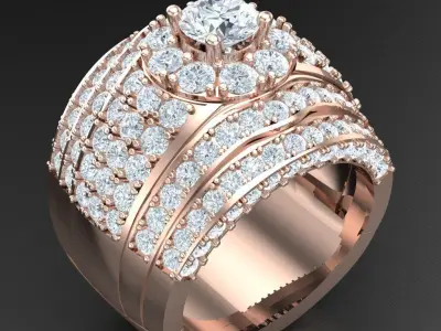 Luxury Men Rings Designs 4MR084 3D print model