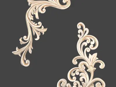 Classic ornament pack01 3D model