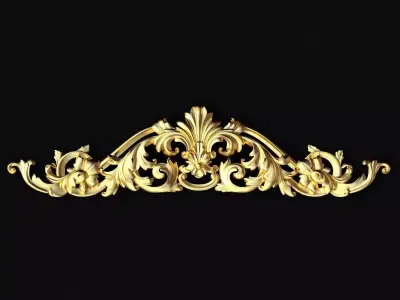 Central decor ornament for furniture 3D model 325