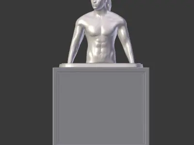 Woman and man Statue 3D model