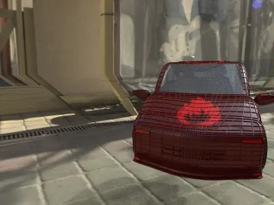 new car Low-poly 3D model