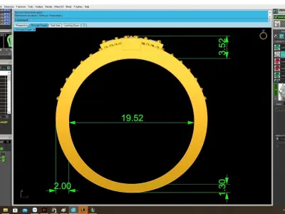 Luxury Pave Diamond Ring with Cross Design for Men 4048 3D print model