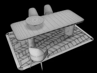 LUXURY - Charisma Dining Table Chair 3D model