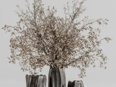 plants bouquet vase 44 3D model