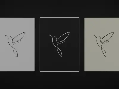 Wall Paintings Low-poly 3D model
