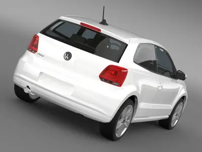 Volkswagen Polo 3d 2009-2013 3D model