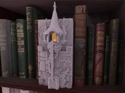 Rapunzel Booknook 3D print model