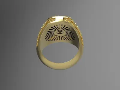 Man gold ring  N - 224 3D print model
