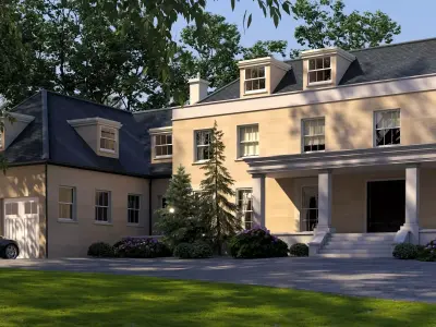 Modern Classic Luxury Villa Exterior 3D Model Low-poly 3D model