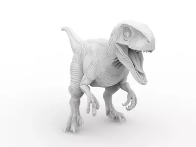 Velociraptor Dinosaur 3D Print Model 3D print model