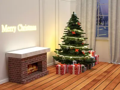 Xmas tree  Low-poly 3D model