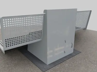 Solar Bench White 3D model