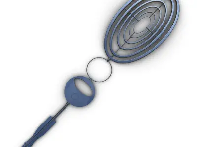 3d key with spiral 3D model