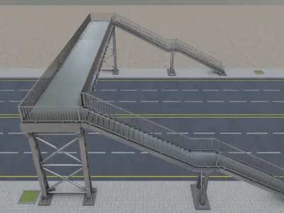 22 mt Pedestrian Bridge 3D model
