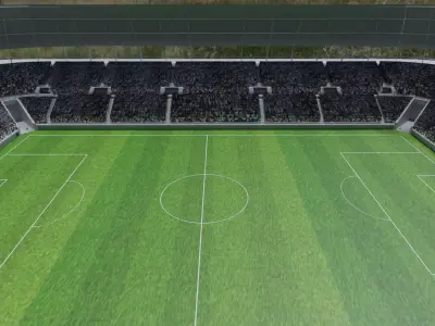 Soccer Stadium - Soccer Fans Low-poly 3D model purchase