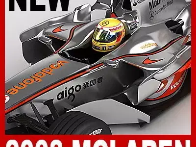 F1 2008 Vodafone McLaren Mercedes MP4-23 3D model
