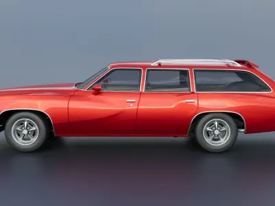 Pontiac LeMans Safari Wagon 1977 3D print model