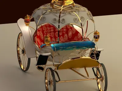 Chinese horse wagon 3D model