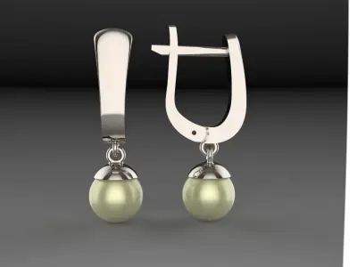 Earrings Elegant 3D print model