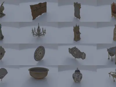 Medieval decoration 38 items collection