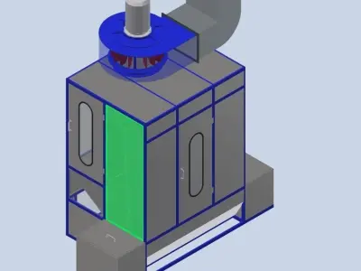 Paint booth 3D model