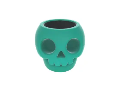  Cute Skull Planter Pot Halloween Decoration 3D print model