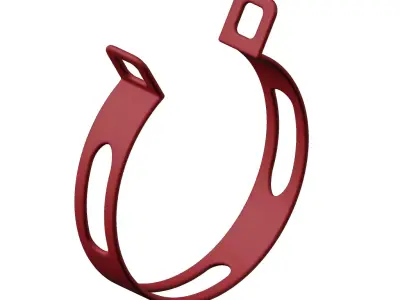 Plastic Bike Silencer Bracket Toy 3D model