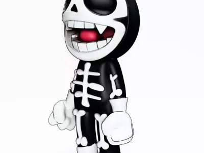 Chibi Skull toy 3D print model