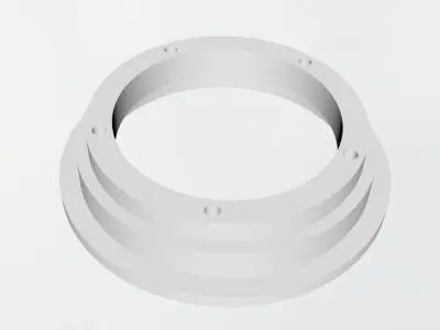 Crawler rim and tire 3-part 3D print model