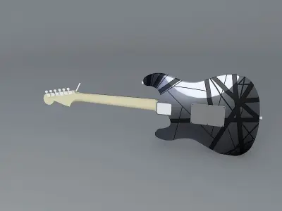 Eddie Van Halens Frankenstrat guitar Free 3D model