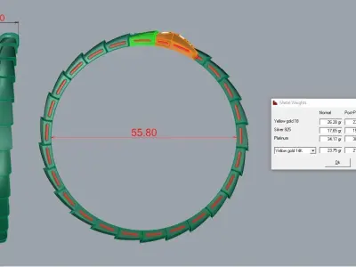 Bvlgari Snake Serpenti Bracelet 3D print model