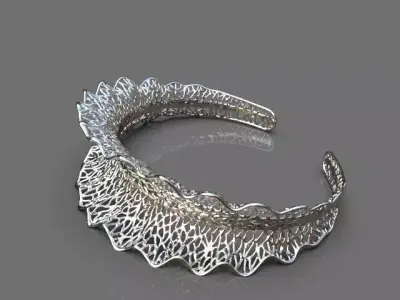 Stylized bracelet 3D print model