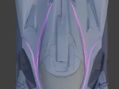 Luxury Deep Carbon Hypercar 3D Model Low-poly 3D model