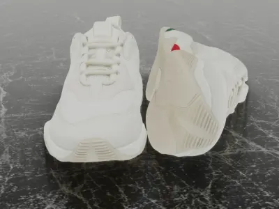 PUMA THUNDER SPECTRA WHITE 3D SHOES Low-poly 3D model