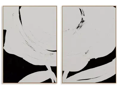 Abstract Painting Frame set 3D model 128