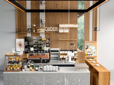 Coffee Kiosk 7 3D model