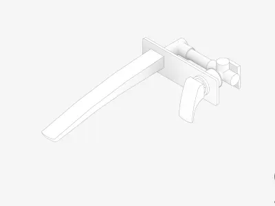 Wall Mixer Set - Luxury - Rapid - Bath - 280 Low-poly 3D model